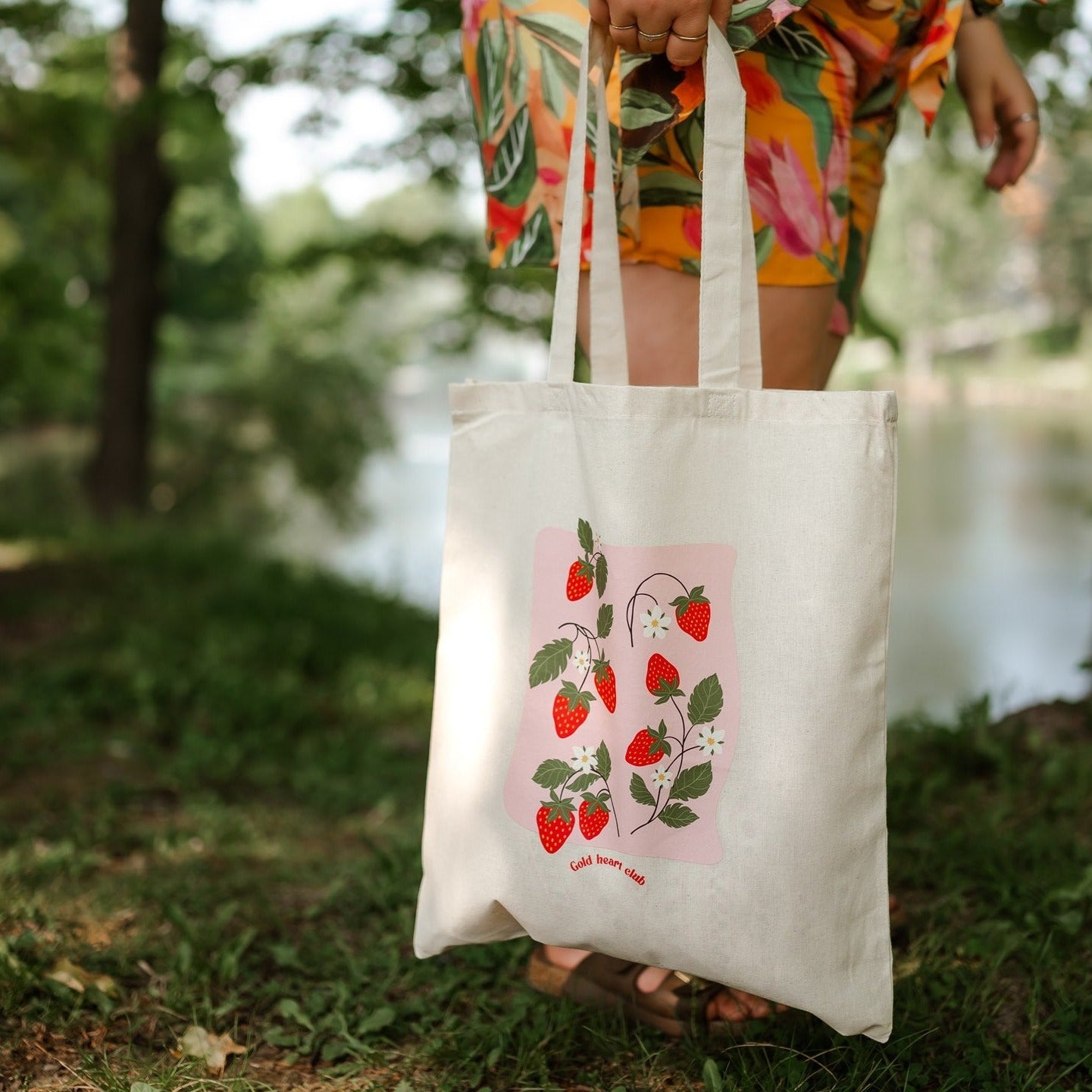 Strawberry tote bag