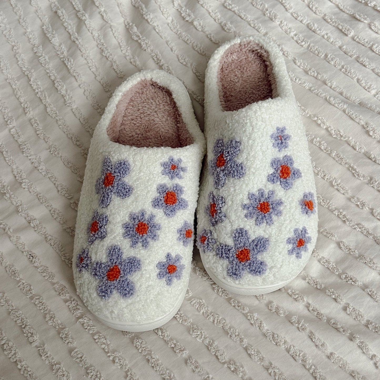 Fleurs lilas slippers - Pantoufles