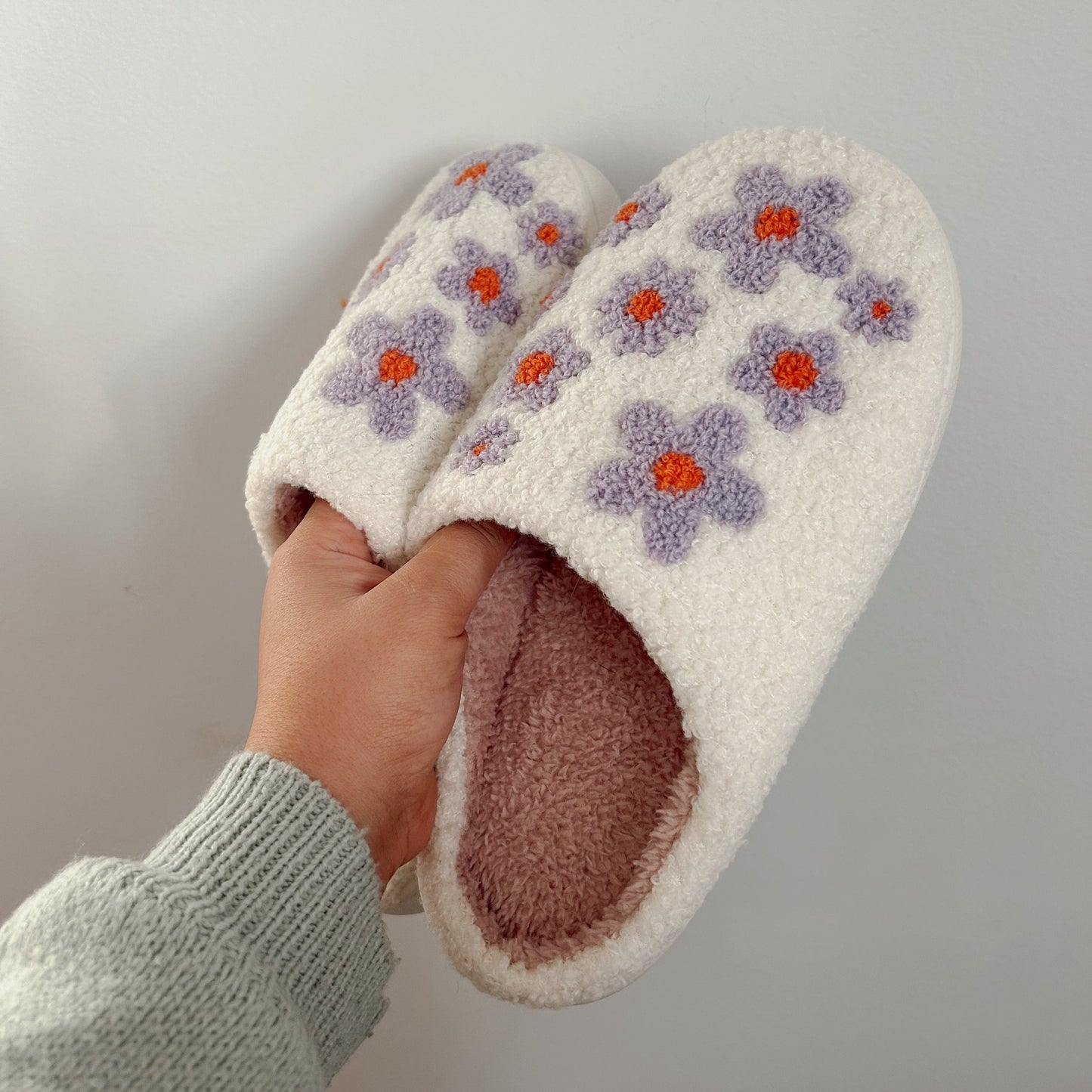 Fleurs lilas slippers - Pantoufles